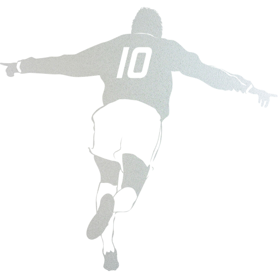 Frosted Window Glass Sticker - Footballer