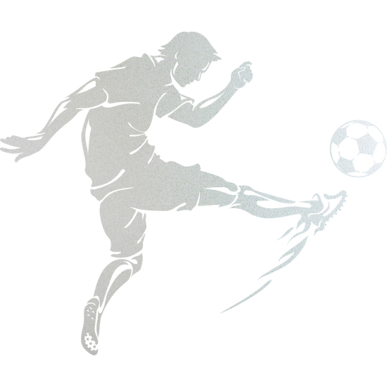 Frosted Window Glass Sticker - Footballer