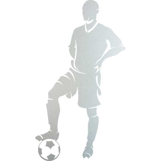 Frosted Window Glass Sticker - Footballer