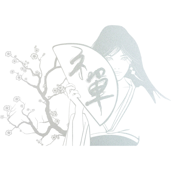 Frosted Window Glass Sticker - Geisha