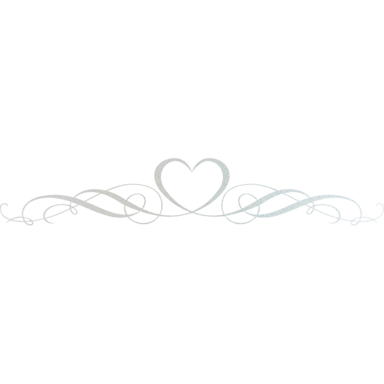 Frosted Window Glass Sticker - Headboard Hearts