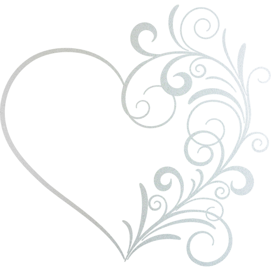 Frosted Window Glass Sticker - Heart