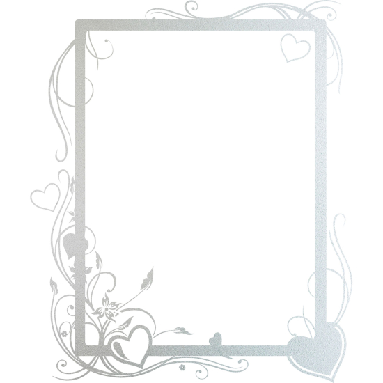 Frosted Window Glass Sticker - Heart Frame