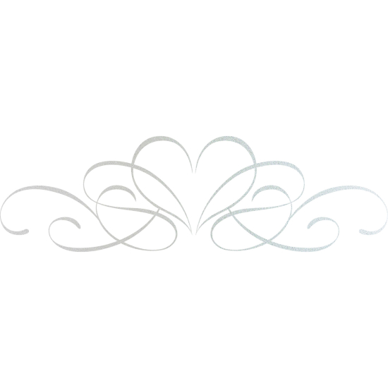 Frosted Window Glass Sticker - Heart Headboard