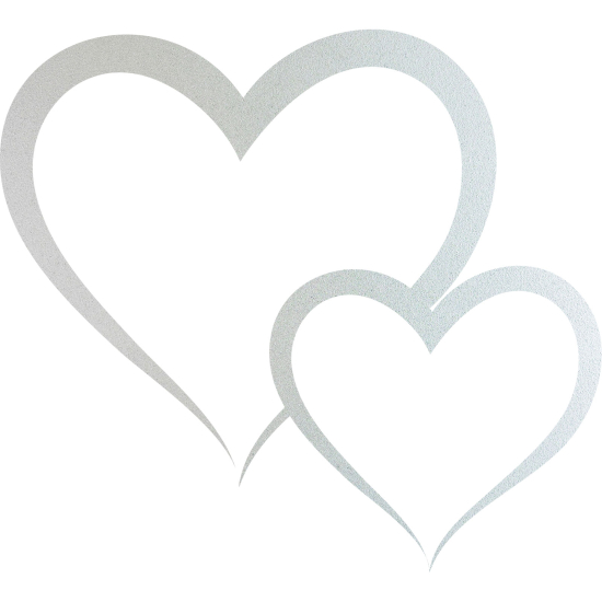 Frosted Window Glass Sticker - Hearts