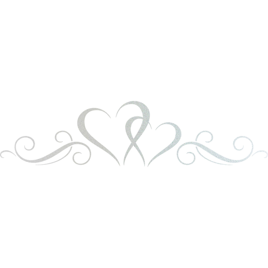 Frosted Window Glass Sticker - Hearts