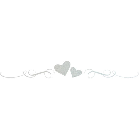 Frosted Window Glass Sticker - Hearts