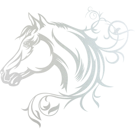 Frosted Window Glass Sticker - Horse head