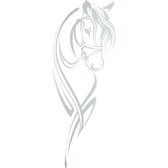 Frosted Window Glass Sticker - Horse head