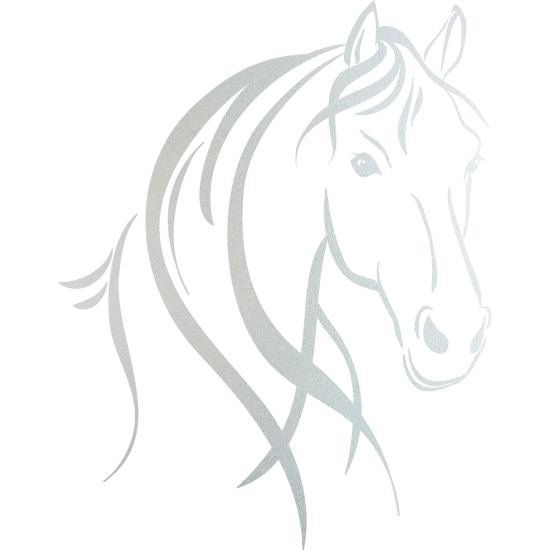 Frosted Window Glass Sticker - Horse head