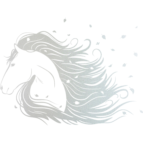 Frosted Window Glass Sticker - Horse head