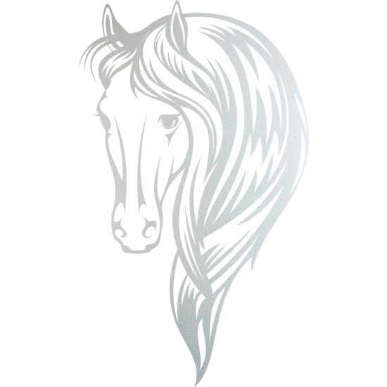 Frosted Window Glass Sticker - Horse head