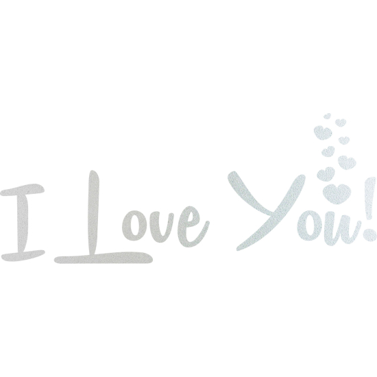 Frosted Window Glass Sticker - I love you!