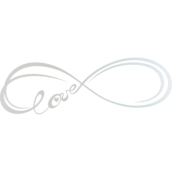 Frosted Window Glass Sticker - Infinite love