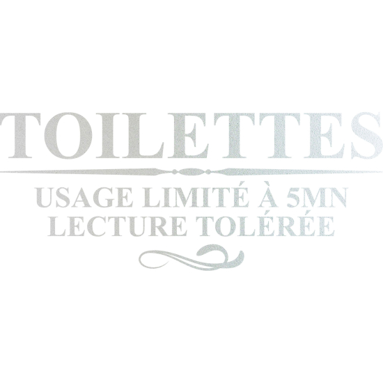 Frosted Window Glass Sticker - Limited Toilets Usage