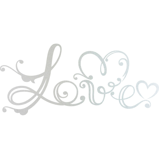 Frosted Window Glass Sticker - Love