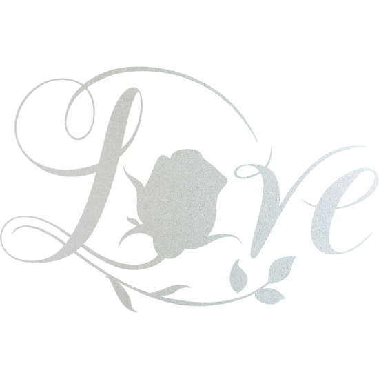 Frosted Window Glass Sticker - Love