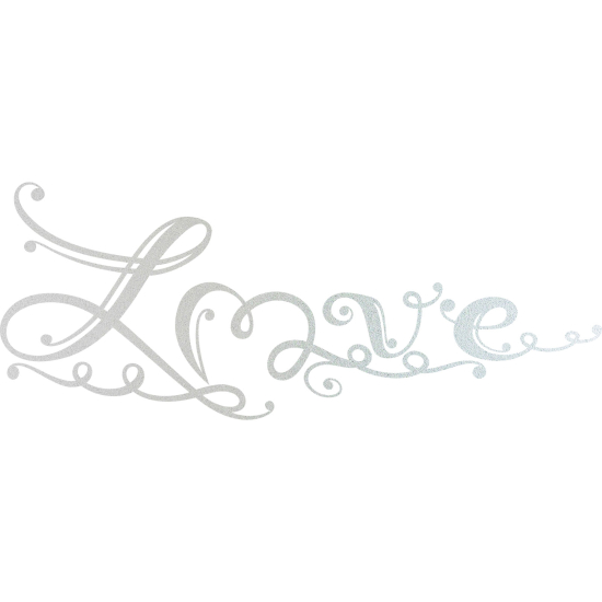 Frosted Window Glass Sticker - Love