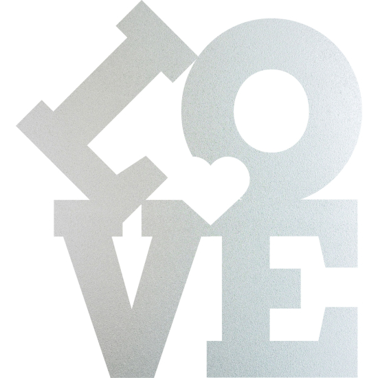 Frosted Window Glass Sticker - Love