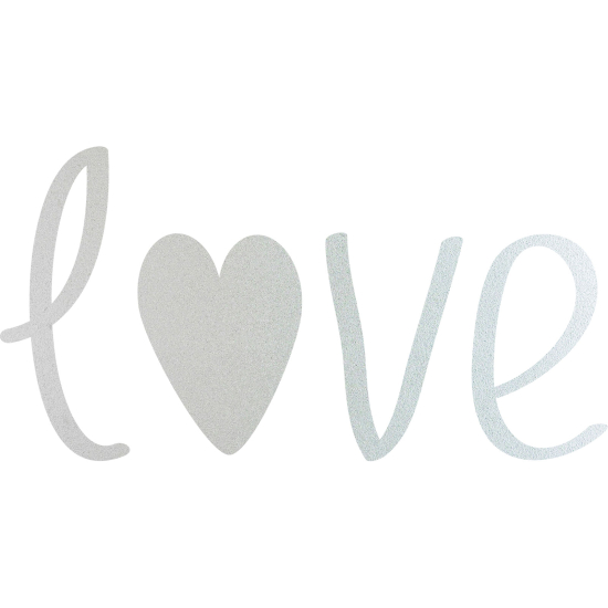 Frosted Window Glass Sticker - Love