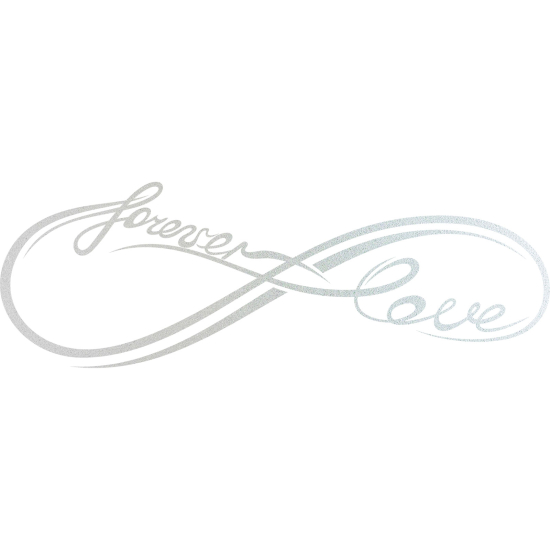 Frosted Window Glass Sticker - Love Forever