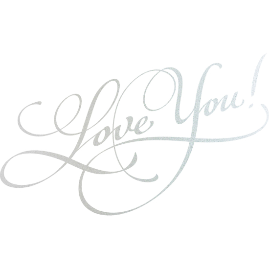 Frosted Window Glass Sticker - Love You