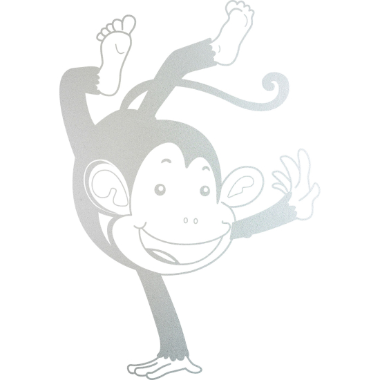 Frosted Window Glass Sticker - Monkey