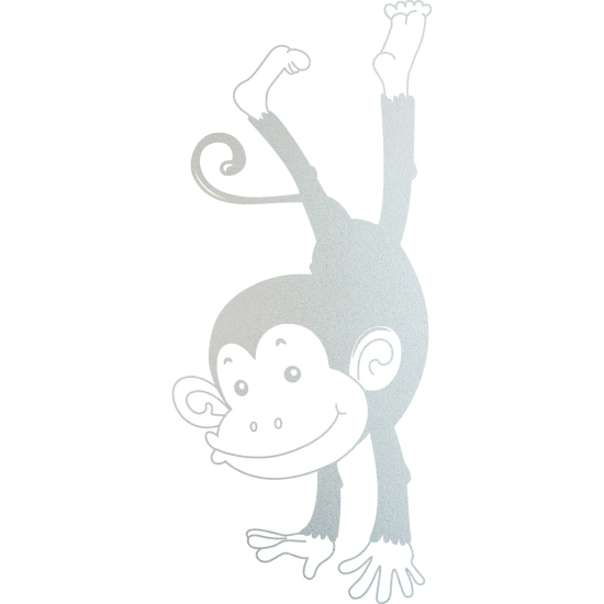 Frosted Window Glass Sticker - Monkey