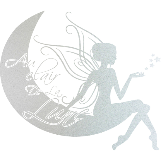 Frosted Window Glass Sticker - Moon Fairy