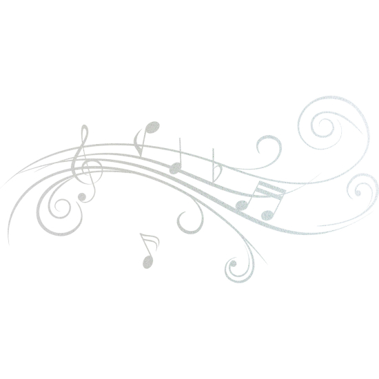 Frosted Window Glass Sticker - Musical staff