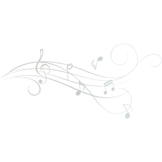 Frosted Window Glass Sticker - Musical staff