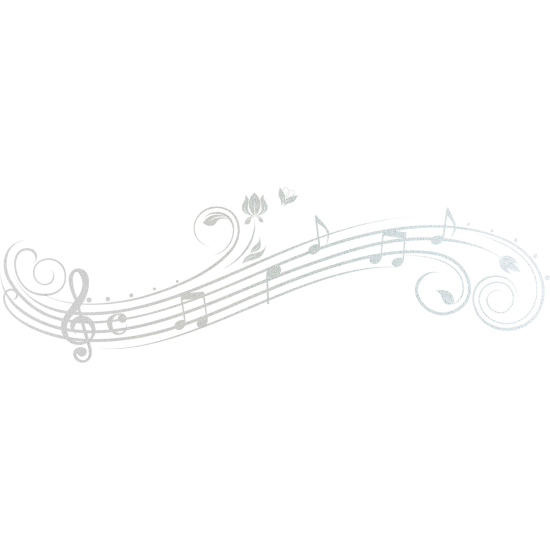 Frosted Window Glass Sticker - Musical staff