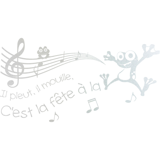 Frosted Window Glass Sticker - Musical staff