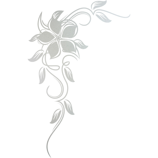 Frosted Window Glass Sticker - Ornamental Flower