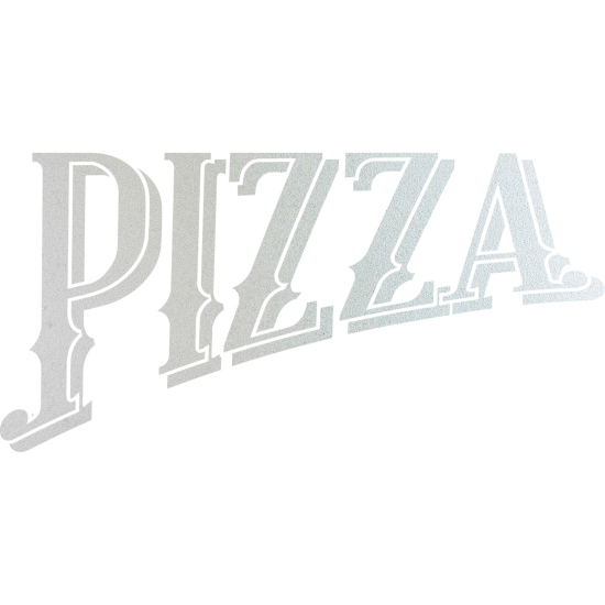 Frosted Window Glass Sticker - Pizza