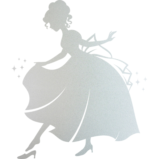 Frosted Window Glass Sticker - Princess