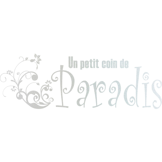 Frosted Window Glass Sticker - Quote A little corner of Paradise