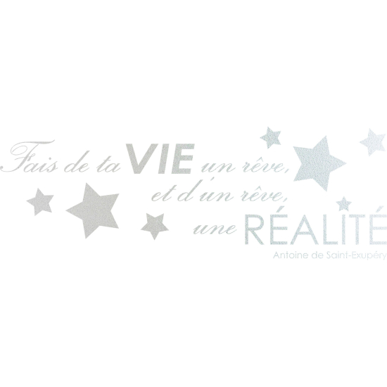 Frosted Window Glass Sticker - Quote Make your life a dream