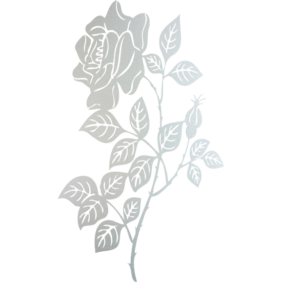 Frosted Window Glass Sticker - Rose