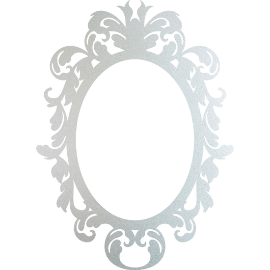 Frosted Window Glass Sticker - Round frame