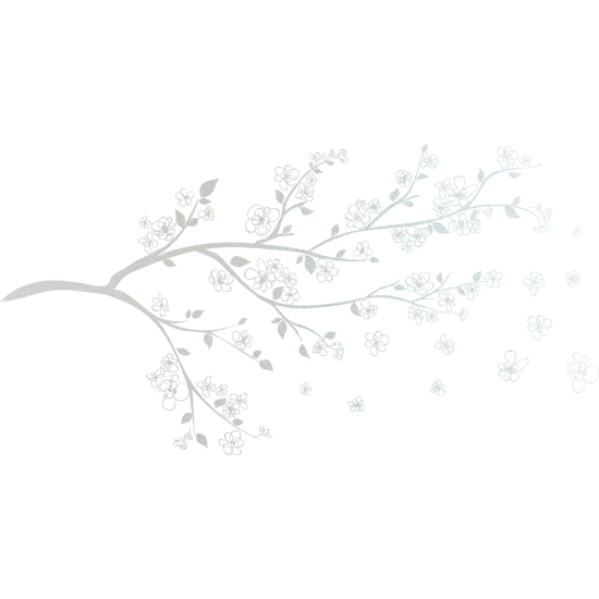 Frosted Window Glass Sticker - Sakura Branch