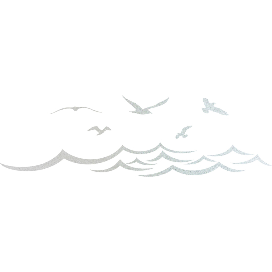 Frosted Window Glass Sticker - Sea Birds