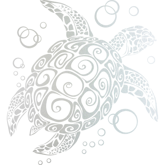 Frosted Window Glass Sticker - Sea turtle