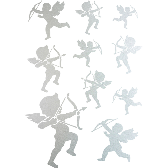 Frosted Window Glass Sticker - Set Of 10 Angels