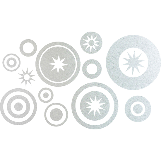 Frosted Window Glass Sticker - Set Of 12 Circles