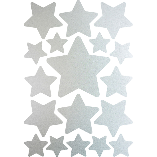 Frosted Window Glass Sticker - Set Of 18 Stars