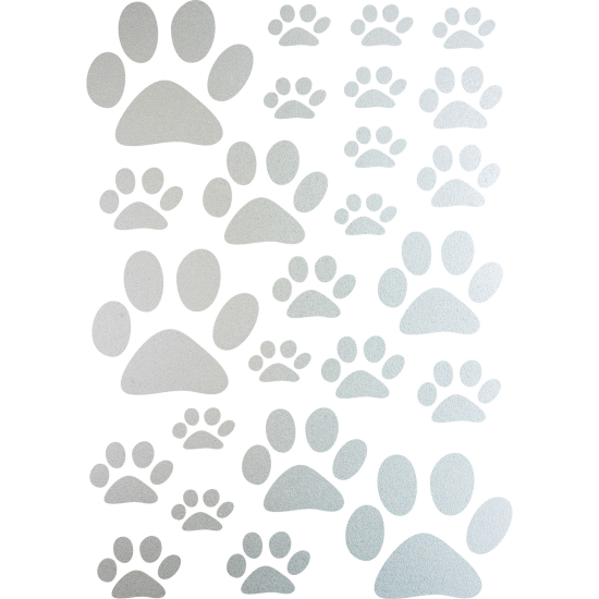 Frosted Window Glass Sticker - Set Of 25 cat tracks