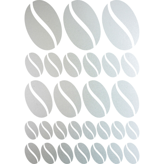 Frosted Window Glass Sticker - Set Of 25 Coffee Seeds