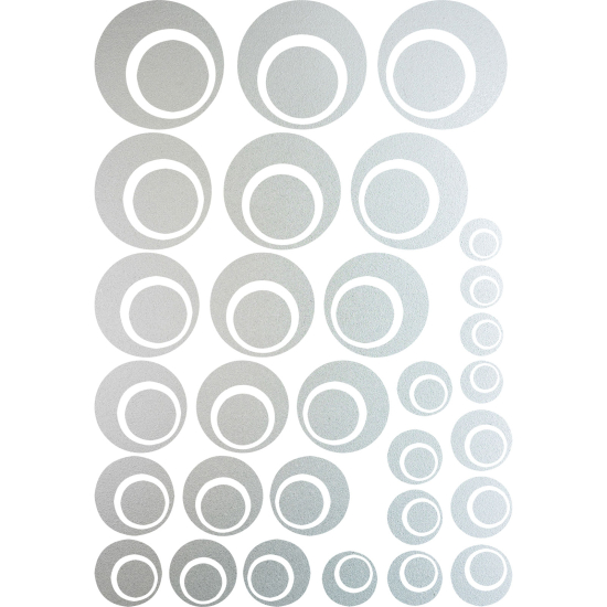 Frosted Window Glass Sticker - Set Of 30 Rounds