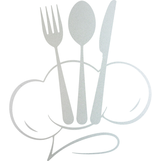 Frosted Window Glass Sticker - Set Ofchen Cutlery